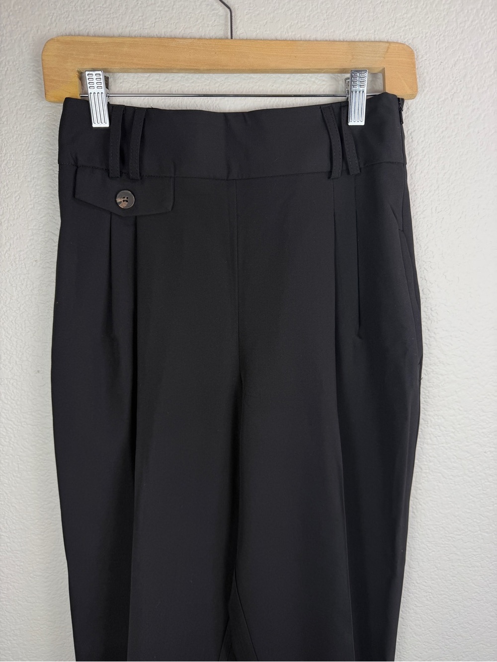NWOT ASOS Design Petite High Waist Balloon Trousers Black US 4 - Picture 4 of 5